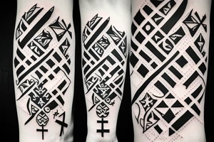 Upside down cross that looks like a sword tattoo idea