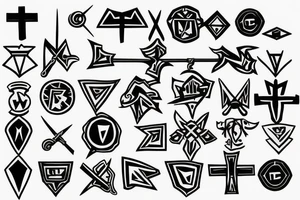 Upside down cross that looks like a sword tattoo idea