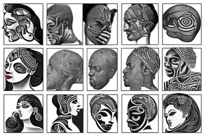 Greek and African tattoo idea