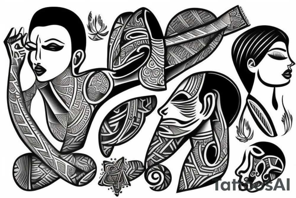 Greek and African tattoo idea