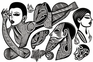 Greek and African tattoo idea