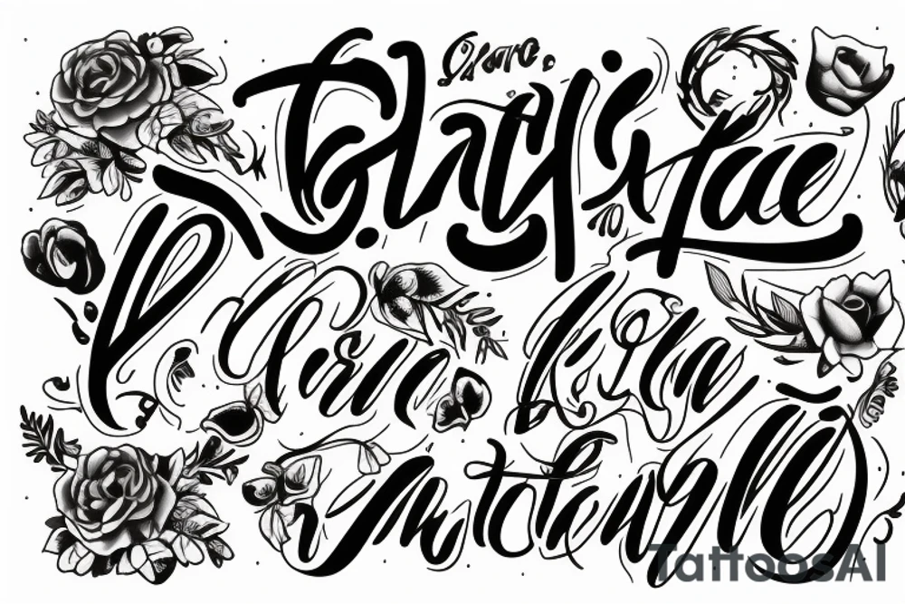 Grace krue lettering tattoo idea