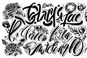 Grace krue lettering tattoo idea