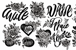 Grace krue lettering tattoo idea