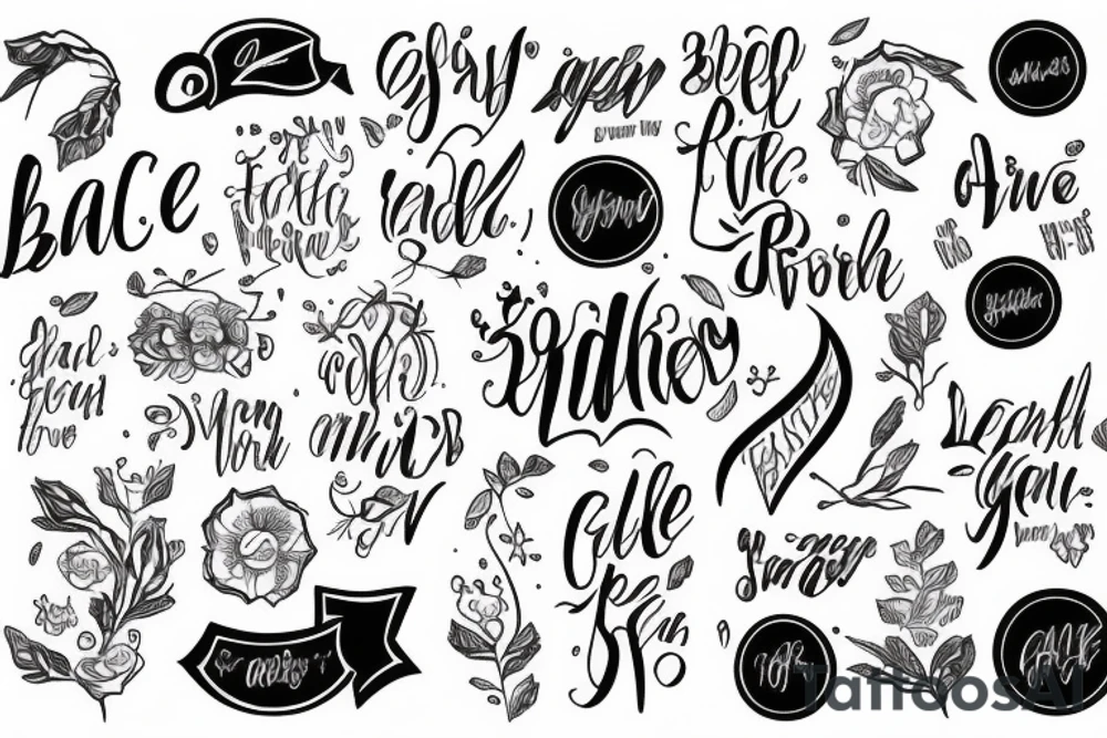 Grace in bold lettering tattoo idea