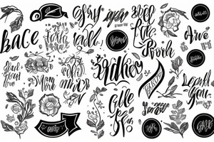 Grace in bold lettering tattoo idea