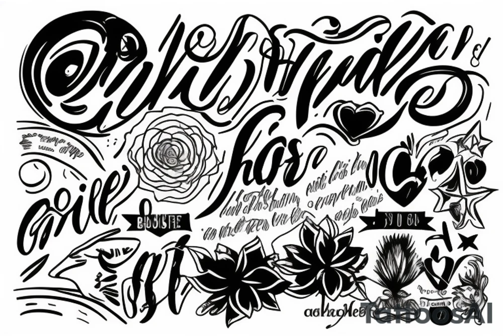 Grace in bold lettering tattoo idea