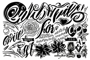Grace in bold lettering tattoo idea