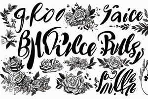 Grace in bold lettering tattoo idea