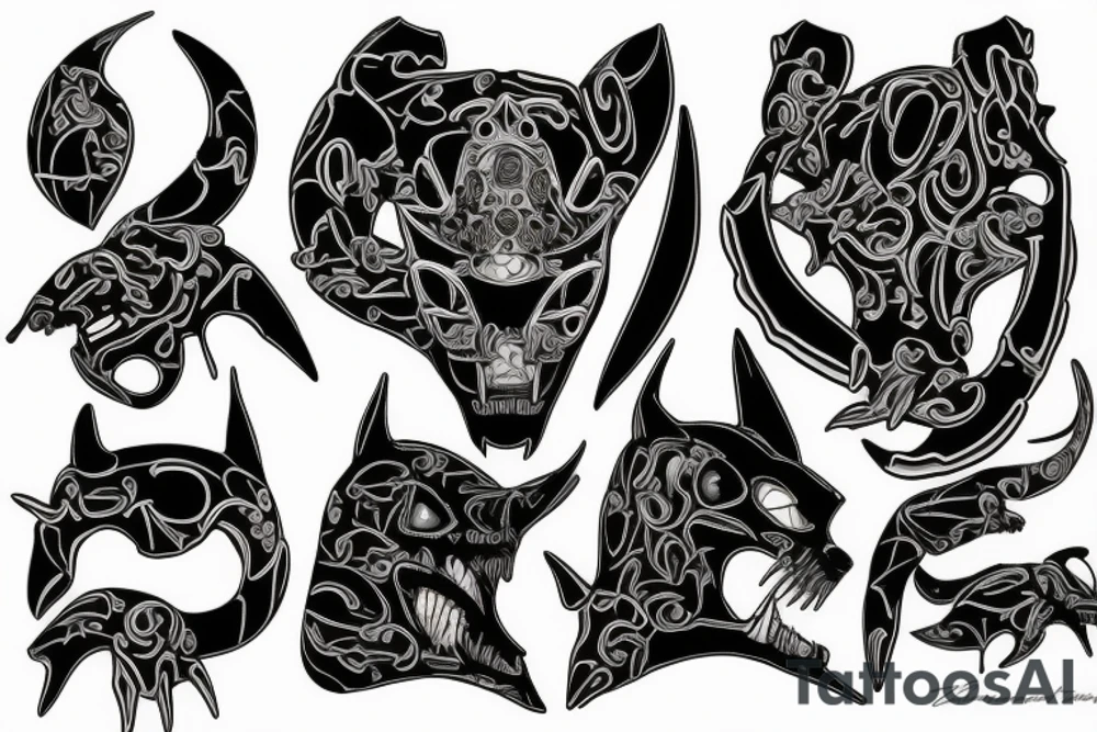 pantera negra con arcoiris tattoo idea