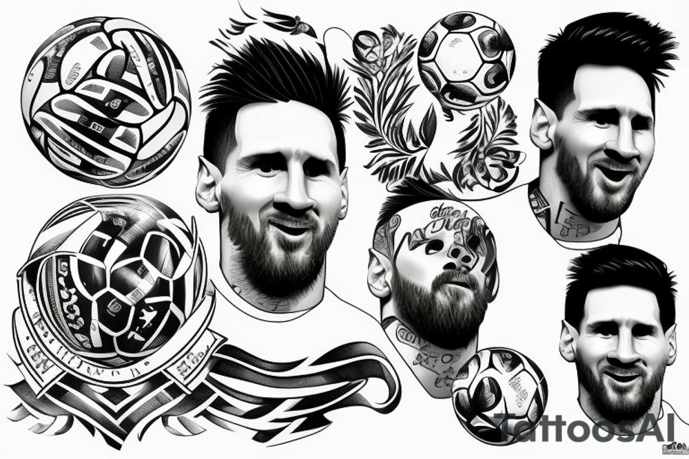 lionel messi wins the world cup tattoo idea