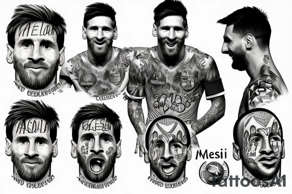 lionel messi wins the world cup tattoo idea