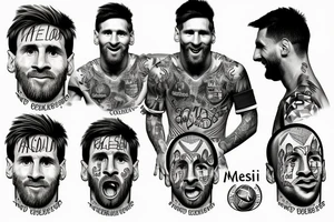 lionel messi wins the world cup tattoo idea