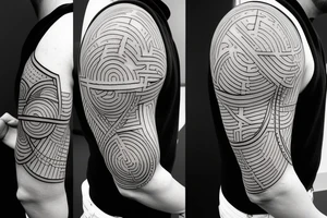 Simple fine line basketball tattoo idea