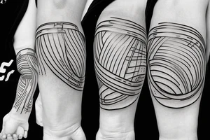 Simple fine line basketball tattoo idea