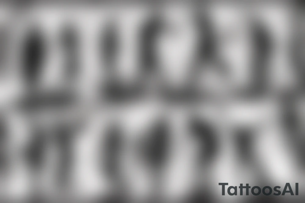 silhouette of a floating man tattoo idea