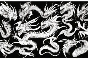 dragon twisted around a sword tattoo idea