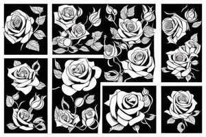 rose outline tattoo idea