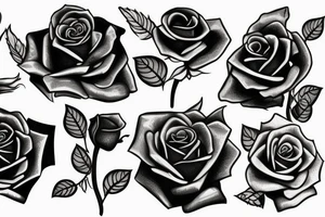 rose outline tattoo idea