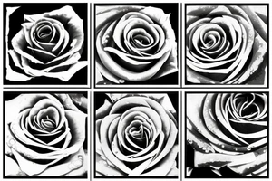 rose outline tattoo idea