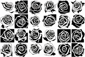 rose outline tattoo idea