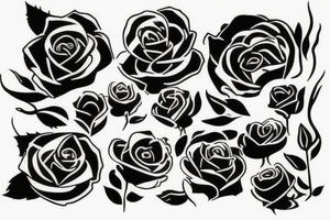 rose outline tattoo idea