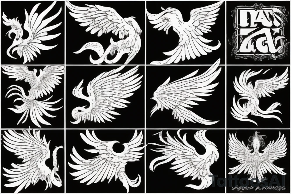 majestic phoenix tattoo idea