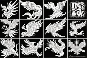 majestic phoenix tattoo idea