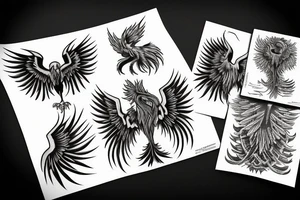 majestic phoenix tattoo idea