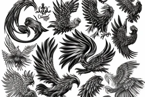 majestic phoenix tattoo idea