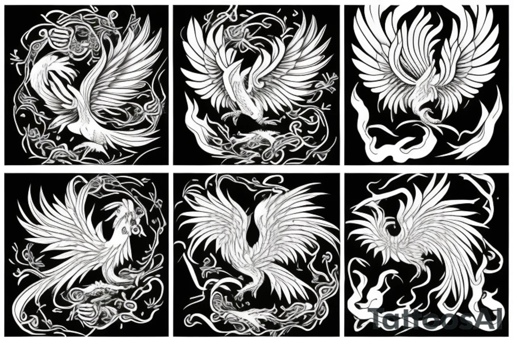 majestic phoenix tattoo idea