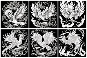 majestic phoenix tattoo idea