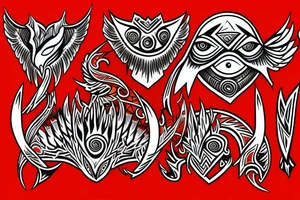 phoenix with red eye tattoo idea