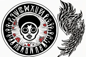 phoenix with red eye tattoo idea