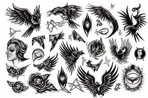 phoenix with red eye tattoo idea