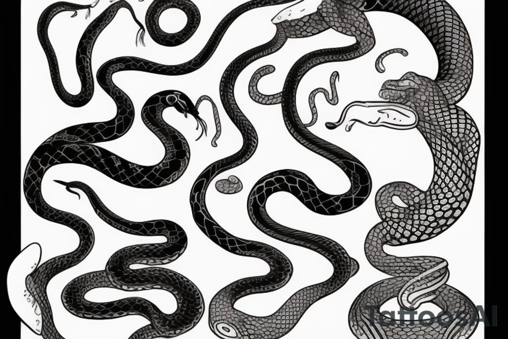 woman that has many snakes instead of her hair tattoo idea