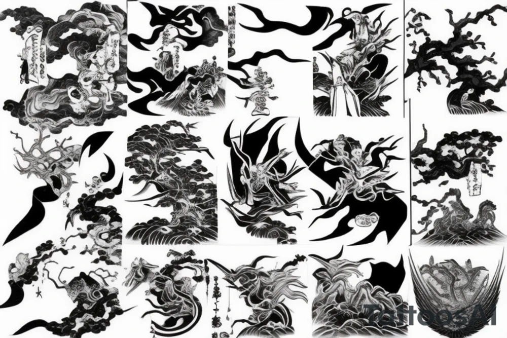 japanese mythology tattoo idea