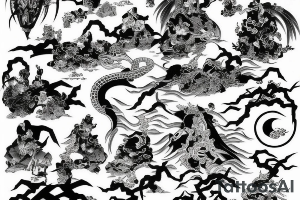 japanese mythology tattoo idea