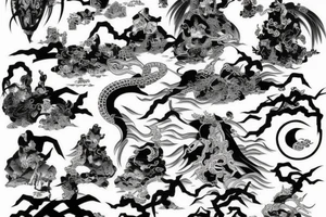 japanese mythology tattoo idea