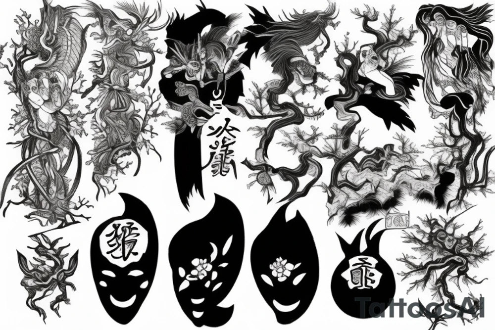 japanese mythology tattoo idea