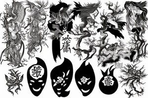 japanese mythology tattoo idea
