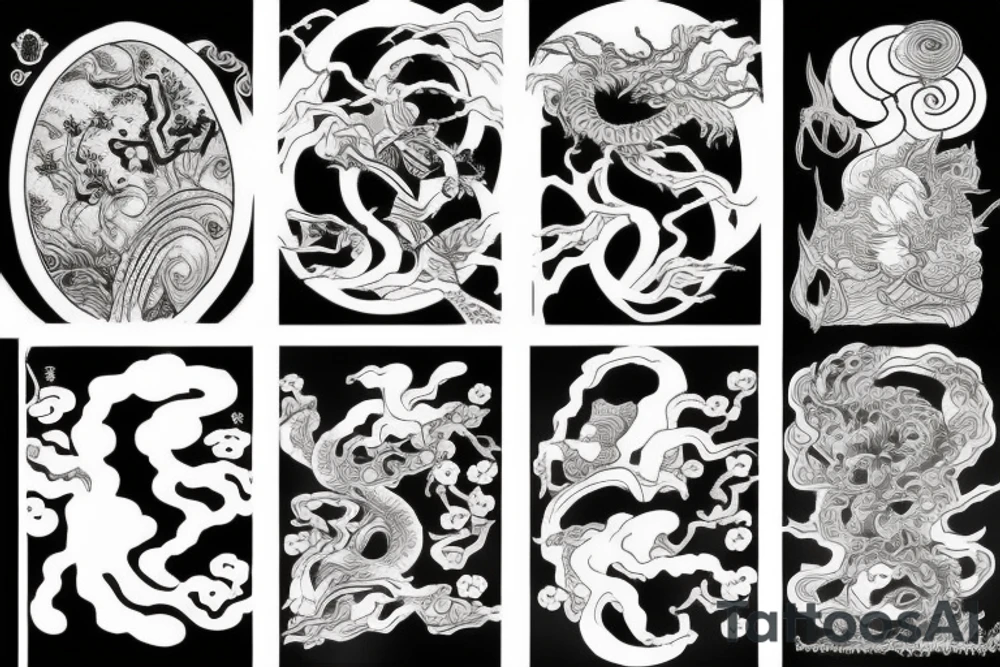 japanese mythology tattoo idea