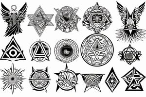 Hermetic, angelic, occult tattoo idea