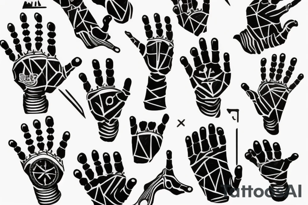 skeleton hand tattoo idea