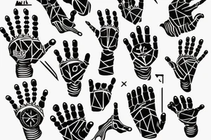skeleton hand tattoo idea