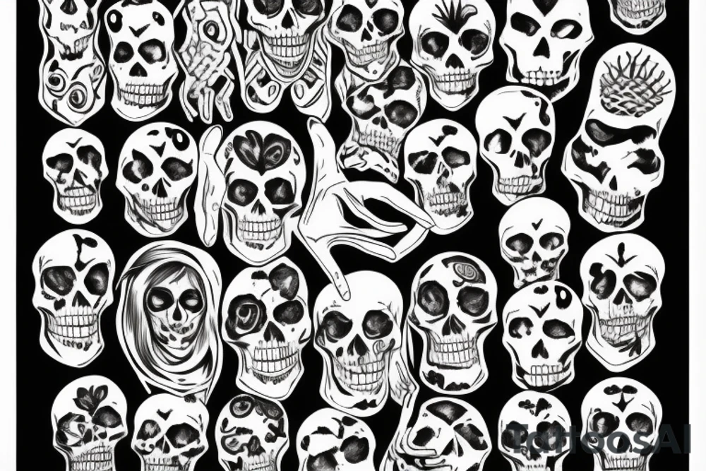 skeleton hand tattoo idea