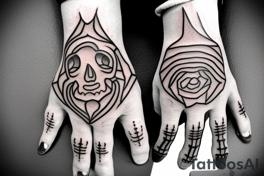 skeleton hand tattoo idea