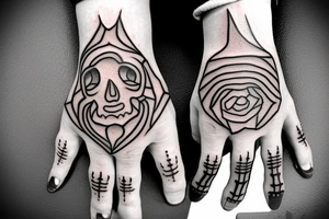 skeleton hand tattoo idea