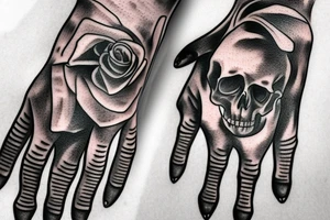 skeleton hand tattoo idea