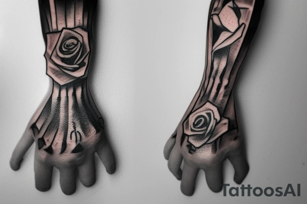 skeleton hand tattoo idea